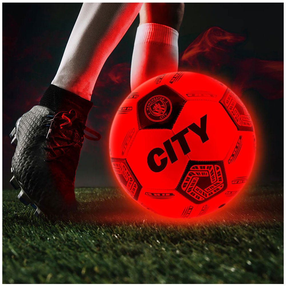 Manchester City FC LED Glow Jalkapallo Koko 5