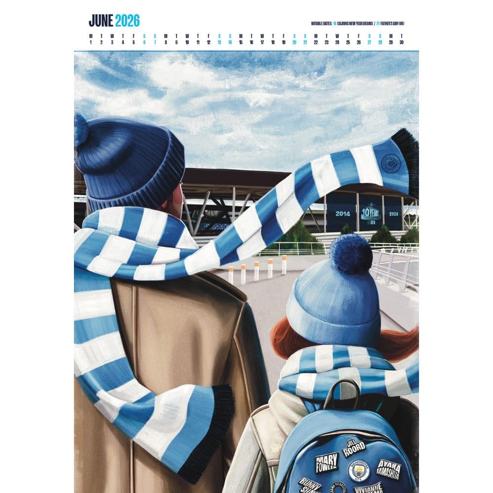 Manchester City FC Deluxe Seinäkalenteri 2026