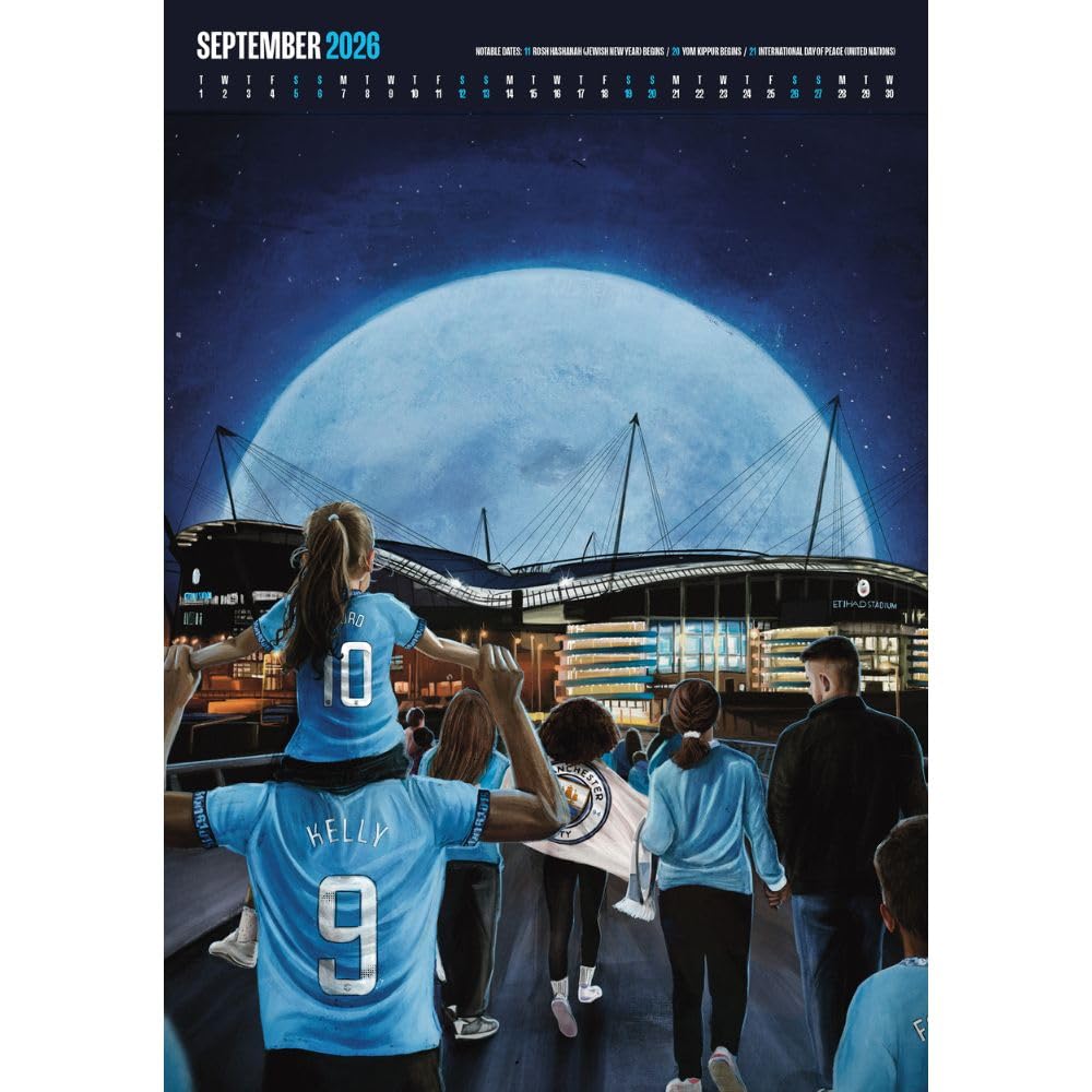Manchester City FC Deluxe Seinäkalenteri 2026