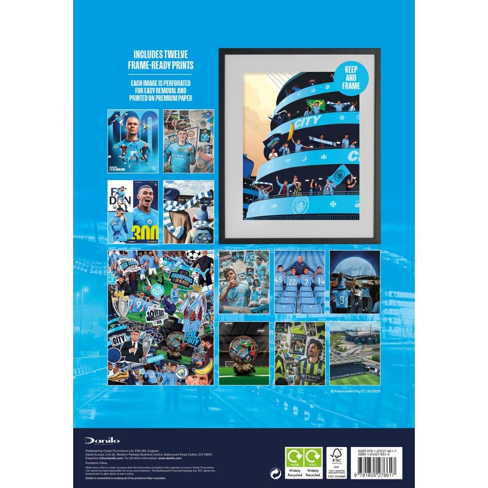 Manchester City FC Deluxe Seinäkalenteri 2026